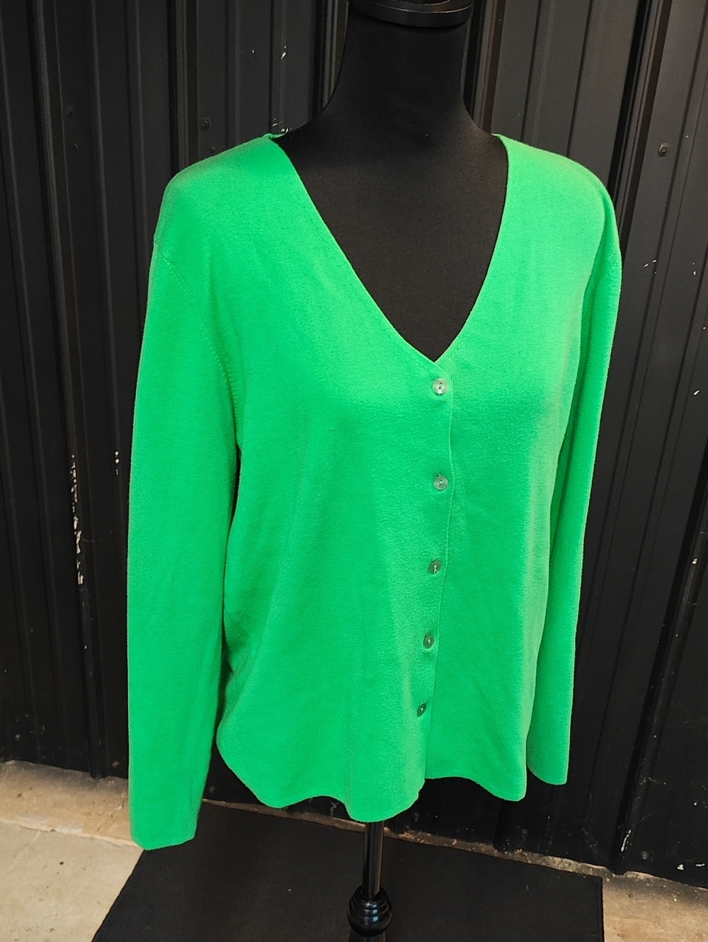 Designers Originals Lime Green Cardigan Sweater